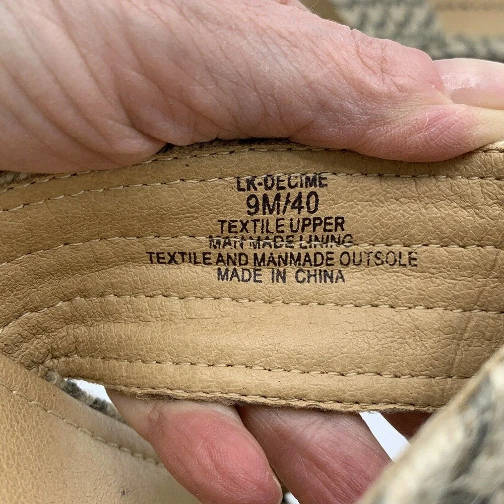Lucky Brand Sandal Green‎ Decime Espadrille Jute Woven Slide Sandals